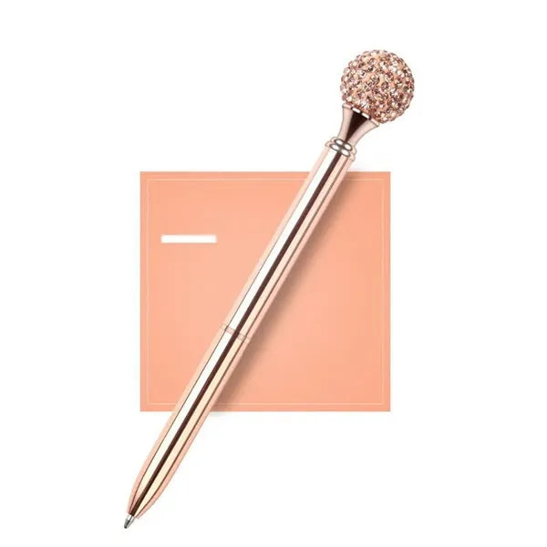 Diamond Ball Retractable Crystal Metal Ballpoint Pen