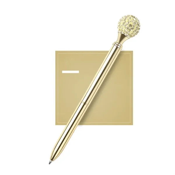 Diamond Ball Retractable Crystal Metal Ballpoint Pen