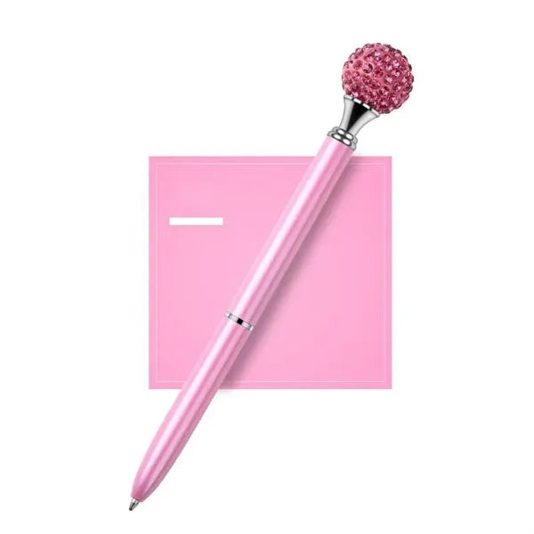 Diamond Ball Retractable Crystal Metal Ballpoint Pen