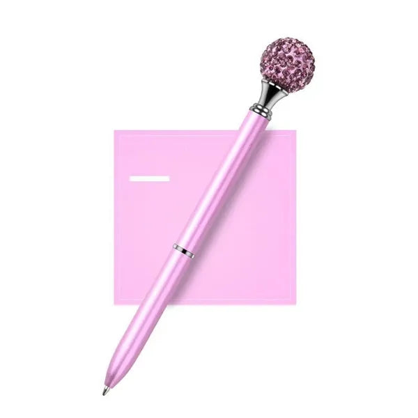 Diamond Ball Retractable Crystal Metal Ballpoint Pen