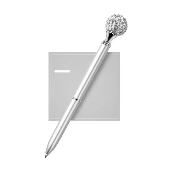 Diamond Ball Retractable Crystal Metal Ballpoint Pen