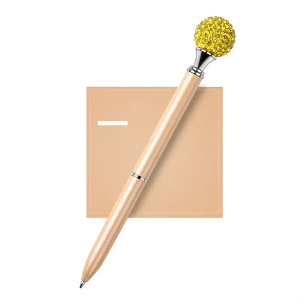 Diamond Ball Retractable Crystal Metal Ballpoint Pen