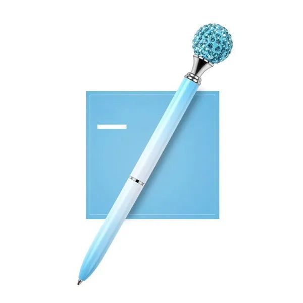 Diamond Ball Retractable Crystal Metal Ballpoint Pen