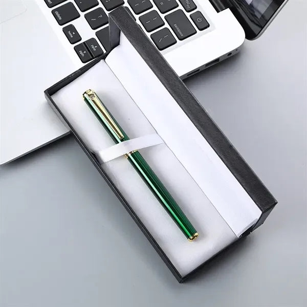 Imprinted Metal Fountain Bollpoint Pen With Gift Box