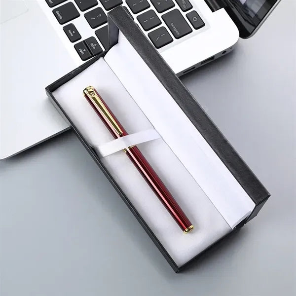 Imprinted Metal Fountain Bollpoint Pen With Gift Box