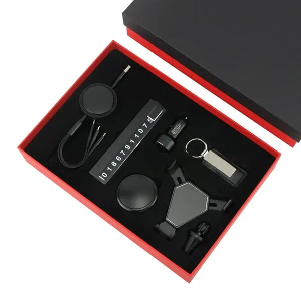 6-in-1 Car Kit with Charger, Cable, Holder, Keychain