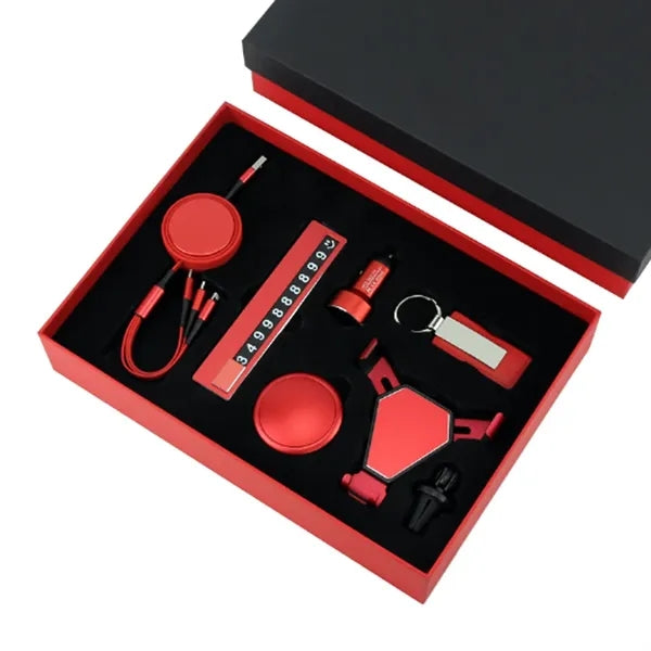 6-in-1 Car Kit with Charger, Cable, Holder, Keychain