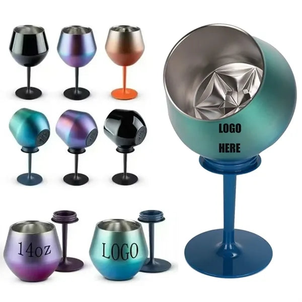 14 oz. Stainless Steel Removable Tall Glasses