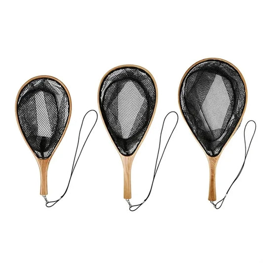 Wooden Handle Fly Fishing Landing Net