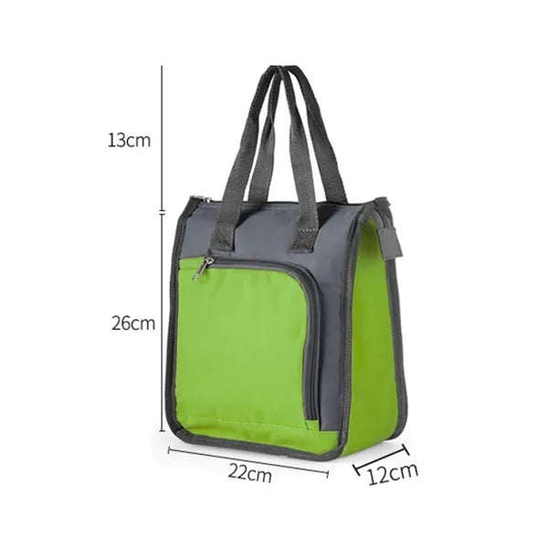 Portable Insulated Lunch Cooler Bag with Front & Mesh Pocket