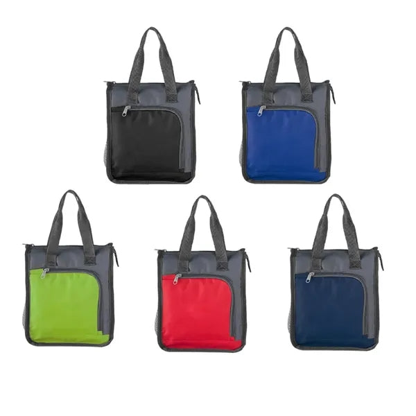 Portable Insulated Lunch Cooler Bag with Front & Mesh Pocket