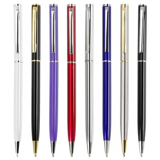 Metallic business rotating ballpoint pen