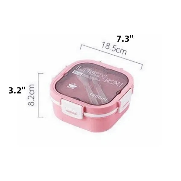 Double Layer Bento Lunch Box with Utensil Slot