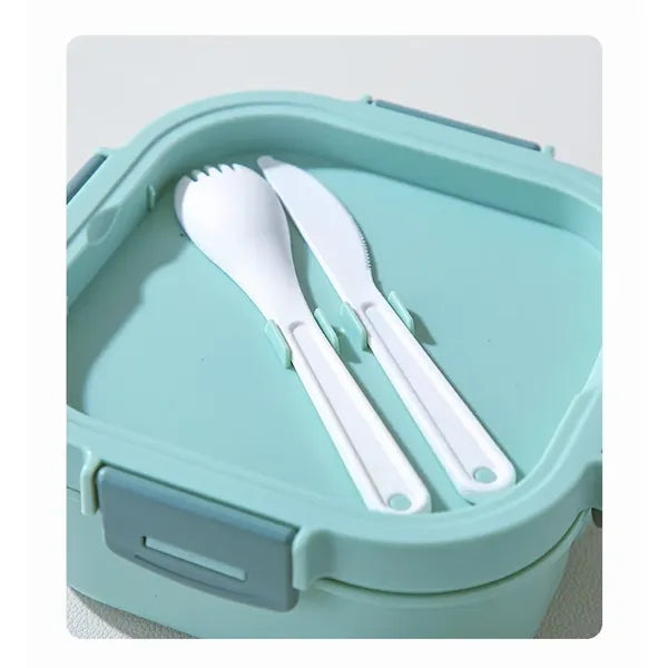 Double Layer Bento Lunch Box with Utensil Slot