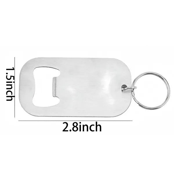 Sleek Compact Stainless Steel Keychain Opener
