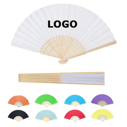 Portable Wedding Favor Eco Paper Bamboo Folding Hand Fan