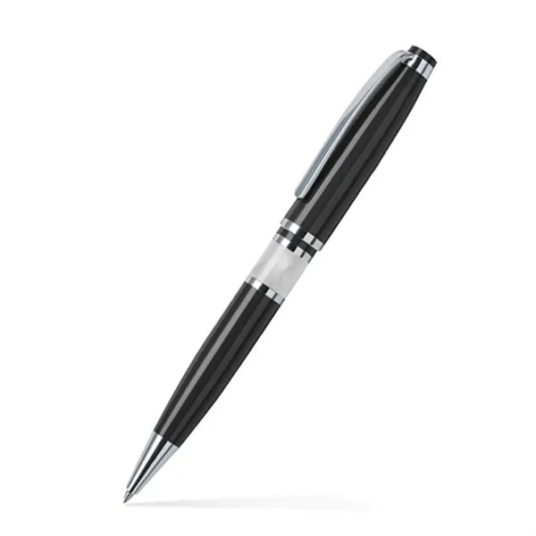 Resin Accented Brass Ballpoint Twist Metal Pen
