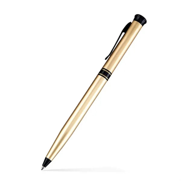 Solid Brass Ballpoint Twist Metal Pen - Gold