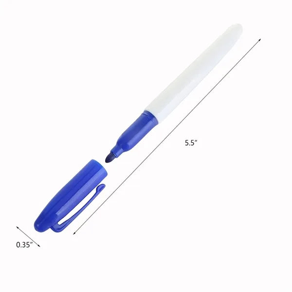6" Plastic 12-Color Permanent Marker Pen