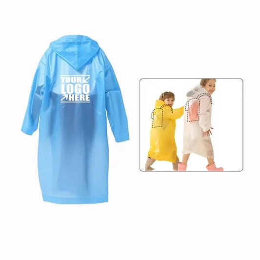 35in EVA Waterproof Lightweight Kids Rain Poncho