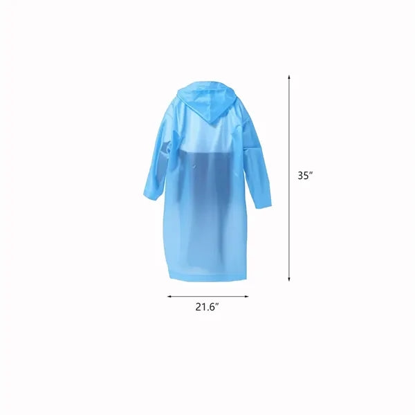 35in EVA Waterproof Lightweight Kids Rain Poncho