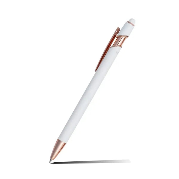 Lexi Stylus Satin Soft Touch Gel Click Pen - Rose Gold (Recy