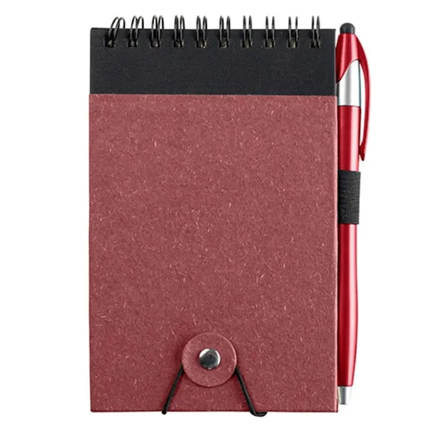 Jot & Go 3.75 x 5.75 Cardboard Spiral Journal with Pen - C