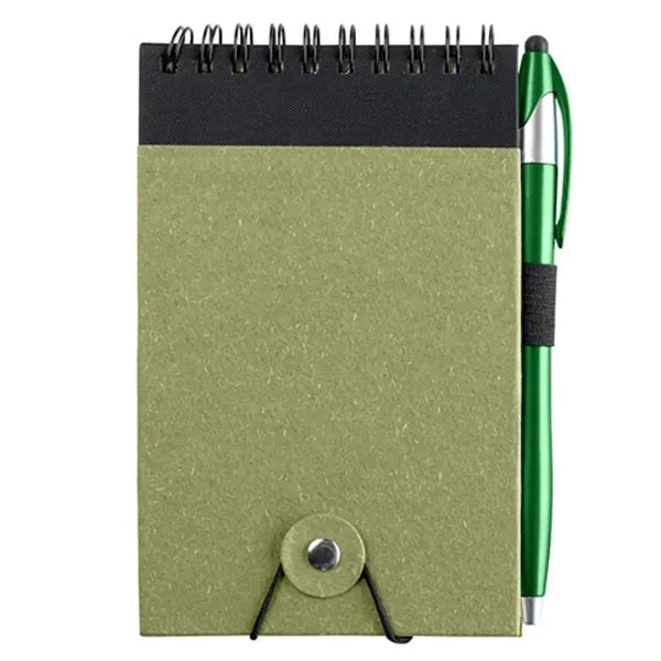 Jot & Go 3.75 x 5.75 Cardboard Spiral Journal with Pen - C