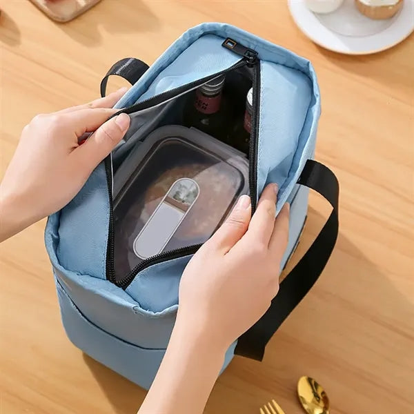 Oxford Cloth Insulated Lunch Tote Bag