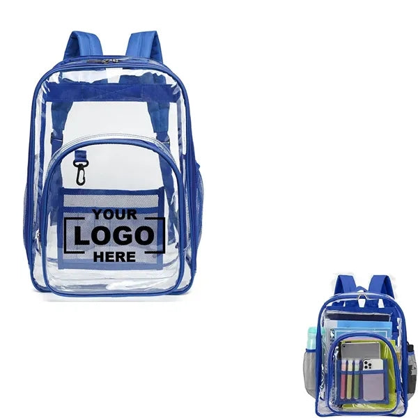 Large Capacity PVC Student Transparent Clear Zipper Backpack