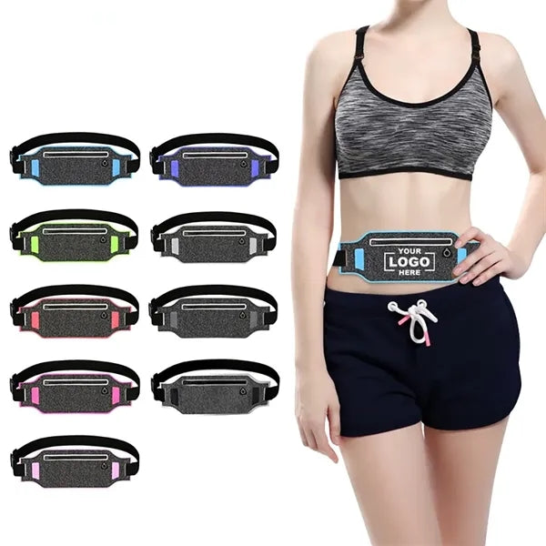 Running Waist Bag With Earphone Port And Reflective Strips