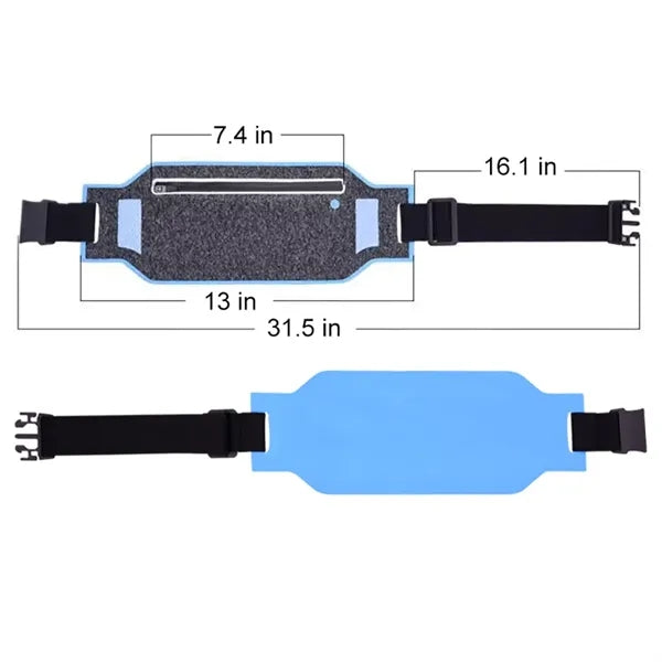 Running Waist Bag With Earphone Port And Reflective Strips