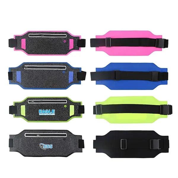 Running Waist Bag With Earphone Port And Reflective Strips