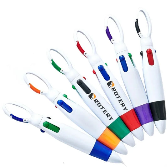Quad Ink 4-Color Clip Ballpoint Pen