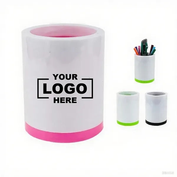 Cylindrical Plastic Desk Pen Pencil Holder