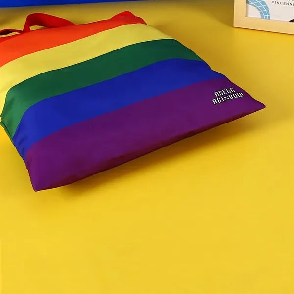 Rainbow Canvas Tote Bag