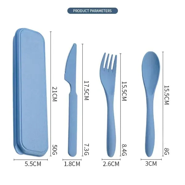 Eco-friendly Travel Portable Cutlery Three-piece Set