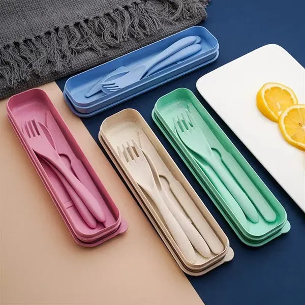 Eco-friendly Travel Portable Cutlery Three-piece Set