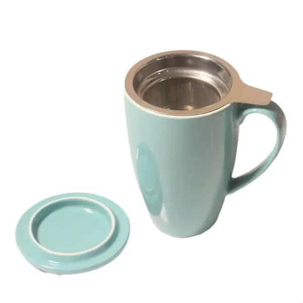15oz Premium Ceramic Tea Cup with Infuser