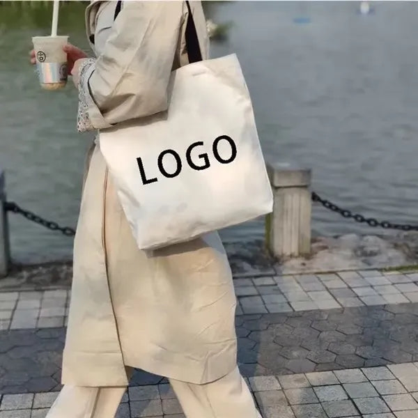 Waterproof Canvas Tote Bag With Pockets For Commuters