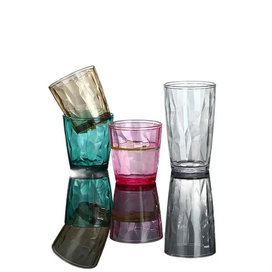 PrismGlow 10oz Faceted Glass Cups with Custom Logo