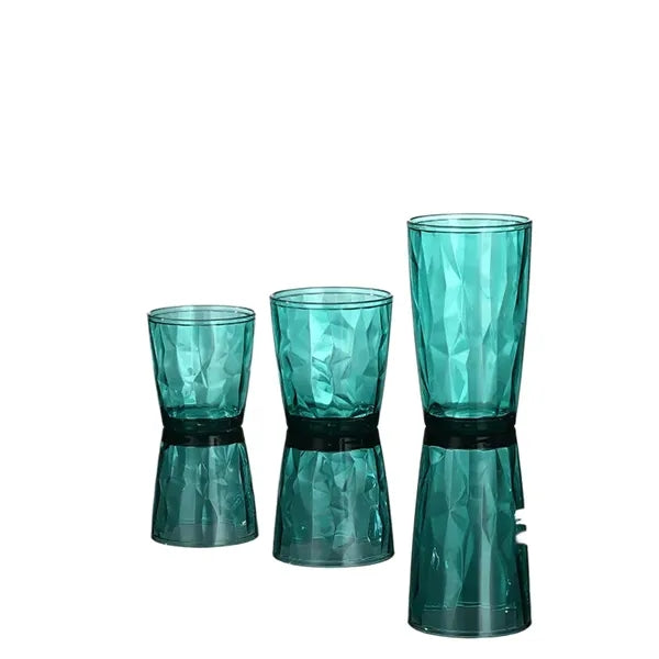 PrismGlow 10oz Faceted Glass Cups with Custom Logo