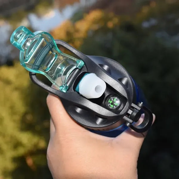 FDA-Certified 22oz Tritan Outdoor Filter Bottle With Compass