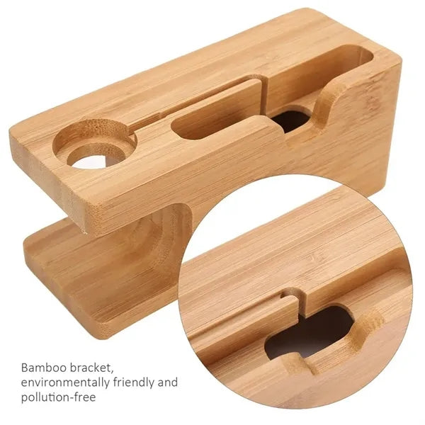 Bamboo Dual Charging Base