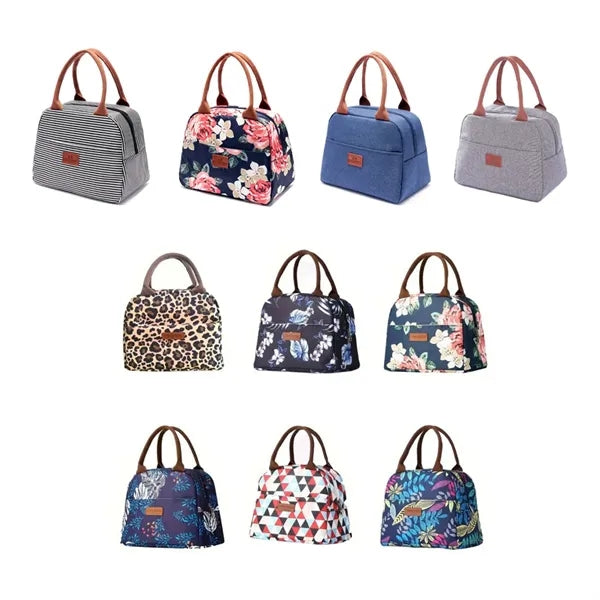 8L Insulated Lunch Tote Bag with Handle Pouch