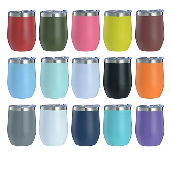 12oz Double Wall Stainless Steel Vacuum Insulated Cup with L