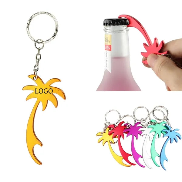 Coconut Tree Metal Bottle Opener Key Chains