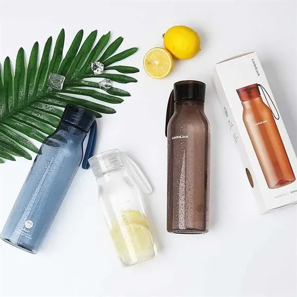 LocknLock 18oz Tritan Plastic Water Bottle with Carry Strap