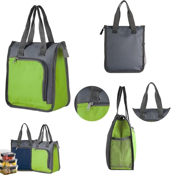 Colorblocked Tote Oxford Cloth Bento Ice Bag
