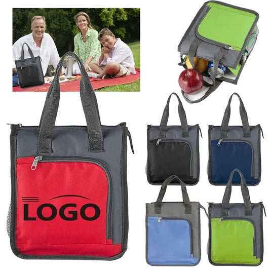 Colorblocked Tote Oxford Cloth Bento Ice Bag
